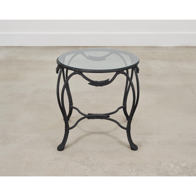 Rose Tarlow Style Twig Iron Faux Bois Garden Drinks Table For Sale - Image 18 of 18