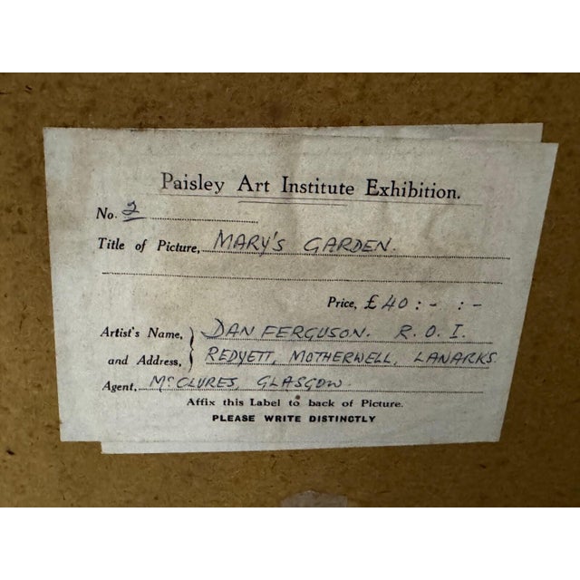 “Mary’s Garden” Scottish Wildflower Still Life Oil Painting by Dan Ferguson Roi (1910–1992) For Sale - Image 13 of 15