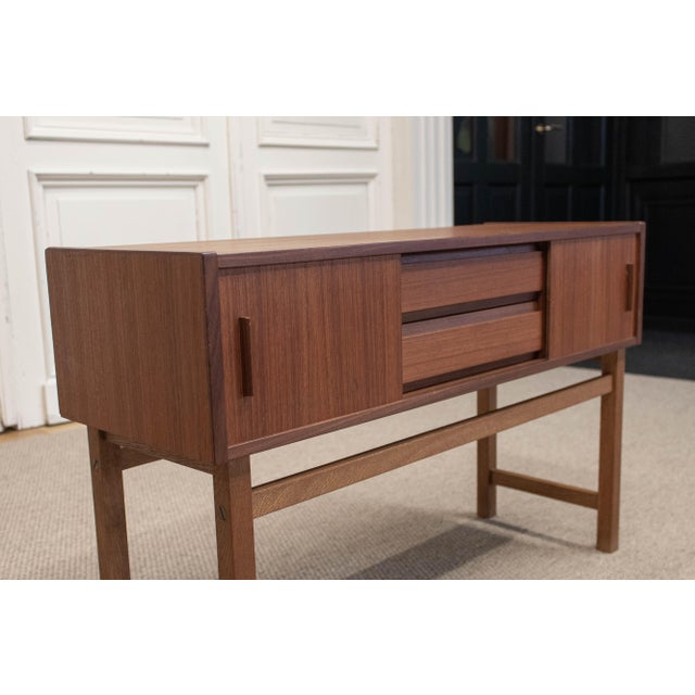 Brown Scandinavian Entrance Cabinet attributed to Bertil Fridhagen, 1950s For Sale - Image 8 of 10