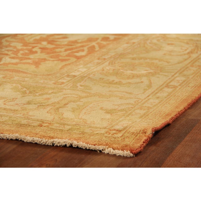 Exquisite Rugs Oushak Hand knotted Wool Red/Ivory Rug4'X6' Chairish