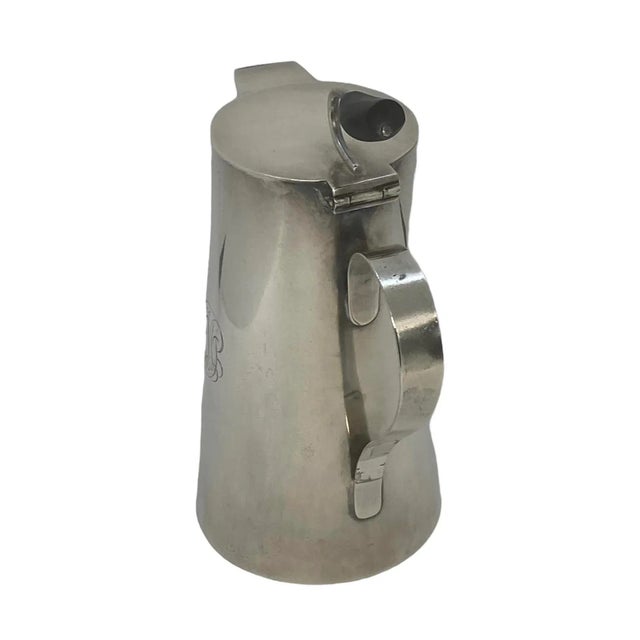 Vintage 1930’s English Art Deco Asprey & Co. Silver Plate Hot Milk/Water Jug With Monogram. This is an early 20th century...