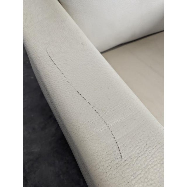 Cream Leather Lounge Chair from Rivolta, Italy, 2000s For Sale - Image 9 of 11