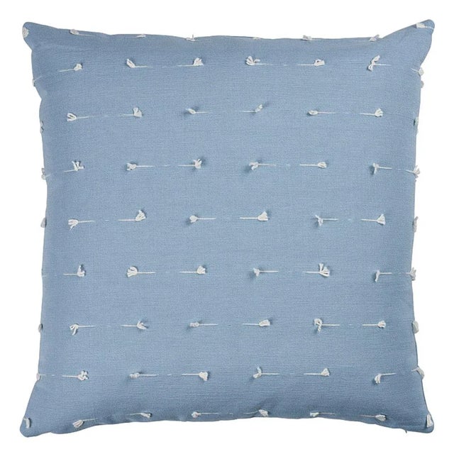 This pillow features Teton with a knife edge finish. Woven in India, Teton is a rustic, all-cotton variation of a fil-...