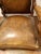 Brown Antique Carved Wood Brown Leather Arm Chairs - a Pair For Sale - Image 8 of 12