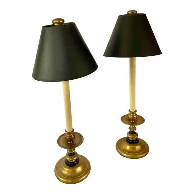 Late 20th Century Chapman 1986 Tall Buffet Candlestick Lamps - a Pair For Sale