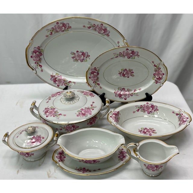 Aladdin Occupied Japan Rosemont Pattern Dinnerware & Serveware Set of