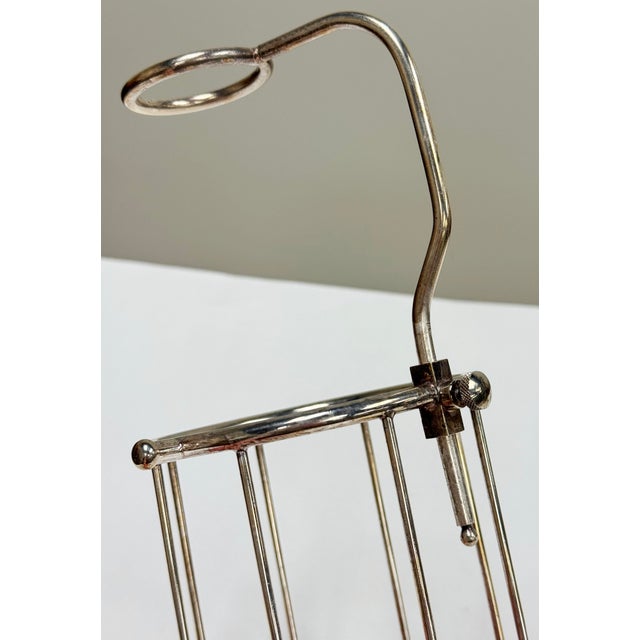Silver Vintage Silver-Plated Wine Bottle Caddy For Sale - Image 8 of 8