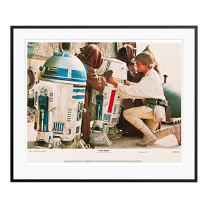 'Star Wars' 1977 Original Vintage Lobby Card Framed in Black