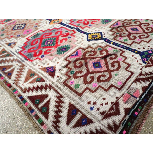 Galerie Shabab Collection Mid-20th Century Turkish Anatolian Wide Gallery Runner For Sale - Image 9 of 10
