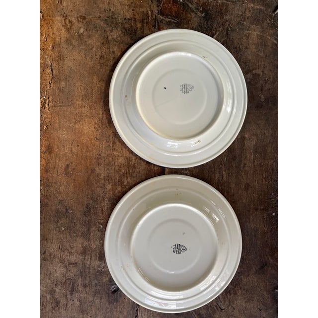 1970s Vintage Shenango China Blue Willow Plates - a Pair For Sale - Image 5 of 8