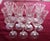 This Vintage Cambridge Rose Point set includes eight 7" goblets and three 6" cocktail glasses, all featuring an elegant...