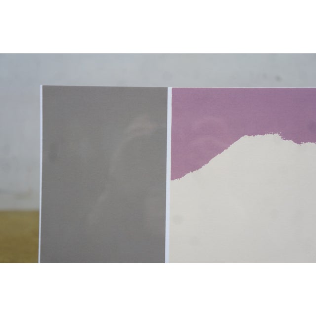 Paper Max Hayslette Signed Abstract Winter Sunset Serigraph Print 44" For Sale - Image 7 of 15