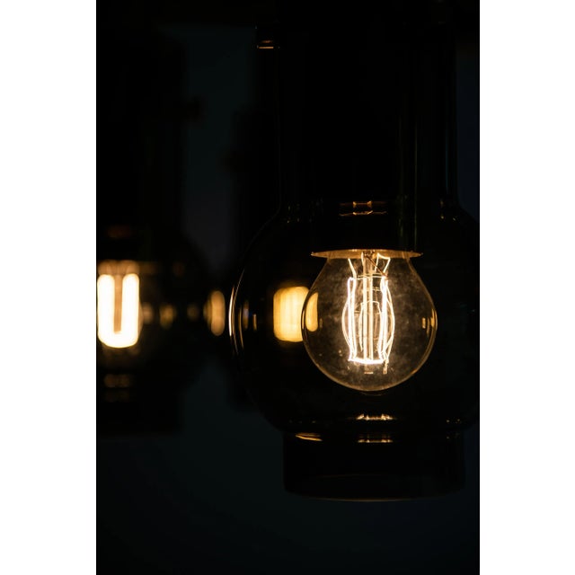 Metal Brass and Glass Ceiling Lamp by Hans-Agne Jakobsson, 1950s For Sale - Image 7 of 9