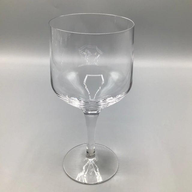 Glass Swedish Midcentury Modern Orrefors Rhapsody Claret Wine Glasses-Set of 7 For Sale - Image 7 of 13