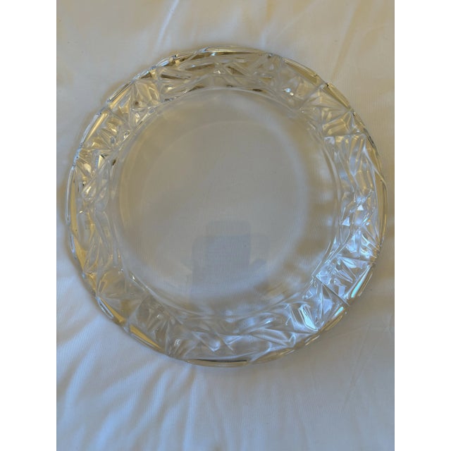 Tiffany and Co. 1970s Tiffany & Co. Crystal Rock Cut Plate For Sale - Image 4 of 5