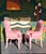 Hollywood Regency Hollywood Regency Pink Velvet Accent Chair Pair For Sale - Image 3 of 11