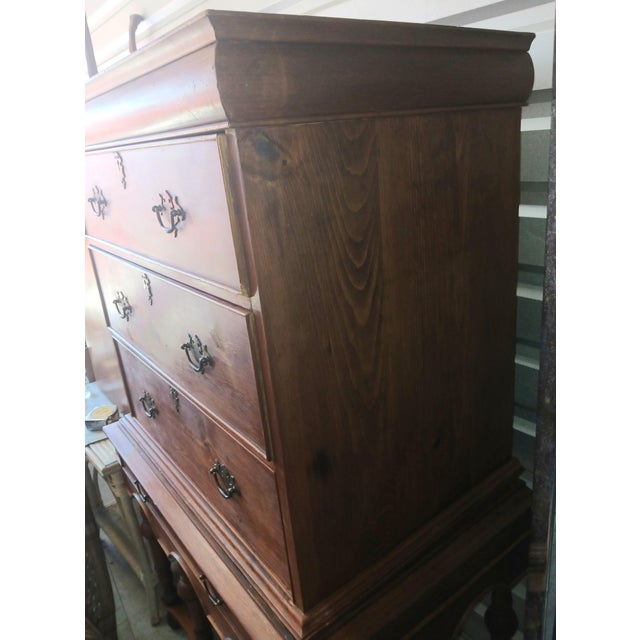 Early 20th Century William and Mary Style Pine Highboy For Sale - Image 11 of 14