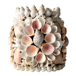 Vintage Seashell Vase For Sale