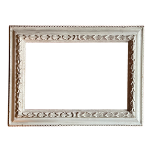 Eugene Roy "e.r." Witten (American 1920 - 2004) Carved and White Paint Decorated Wood Picture Frame
