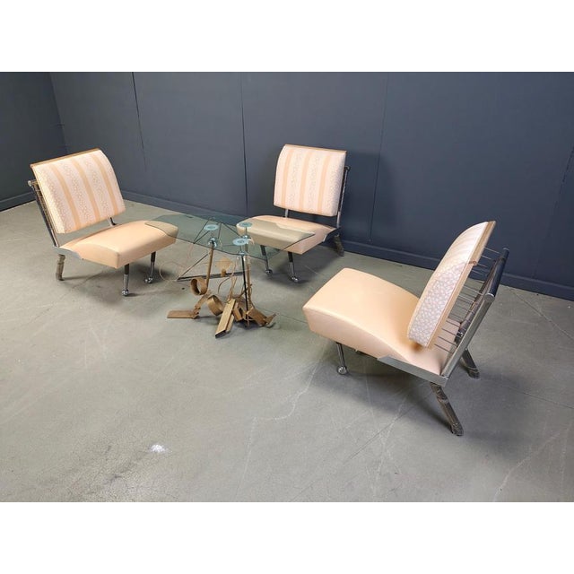 Sculptural Lounge Chair Set with Coffee Table, 1996, Set of 4 For Sale - Image 12 of 15