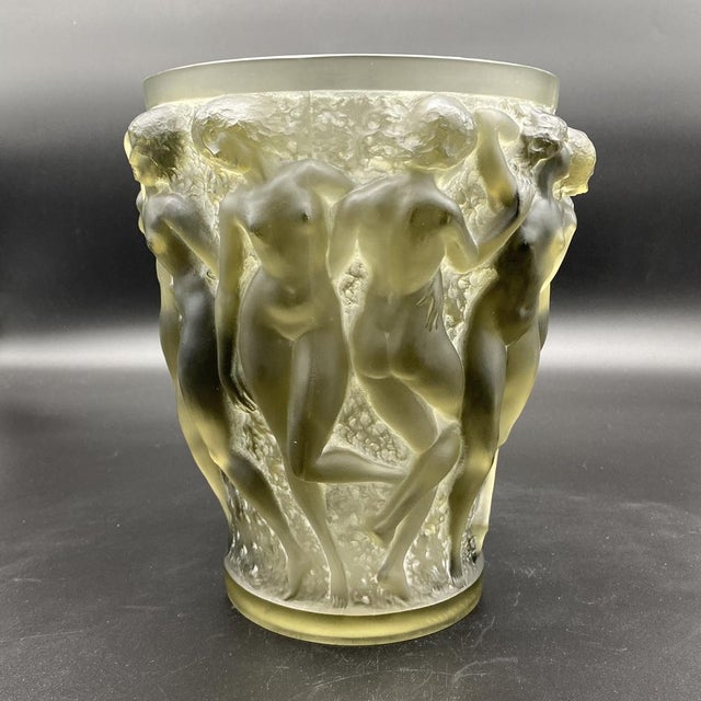 Glass Bacchantes Vase in Gray Glass, 1924 For Sale - Image 7 of 16