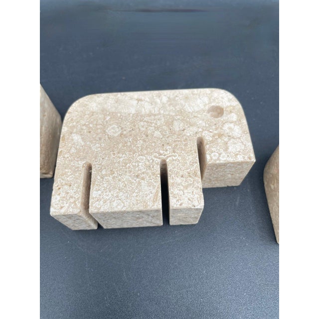 Travertine Elephants from Fratelli Manelli, 1970s, Set of 3 For Sale - Image 6 of 9