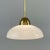 Art Deco White Opaline Glass and Brass Pendants, Sweden, 1940s, Set of 2 For Sale - Image 6 of 14