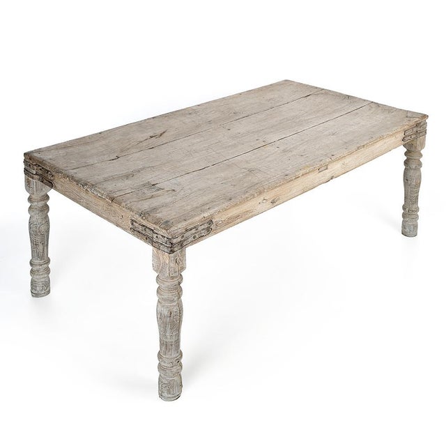 Wood Table in Weathered Wood For Sale - Image 7 of 7