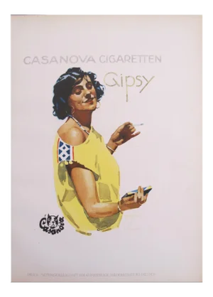1926 Dancing Gypsy Woman in Yellow Dress, Original German Poster