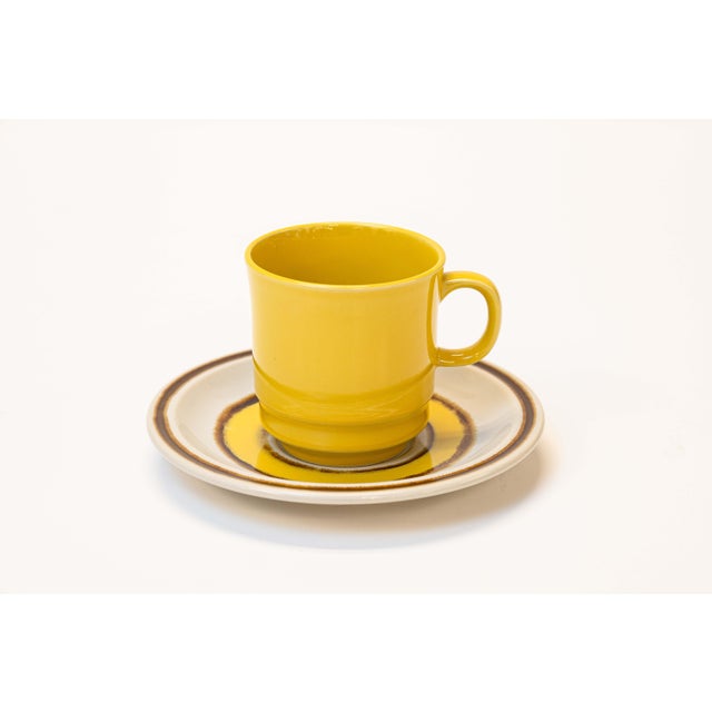 Mid 20th Century Electra Casual Ceram Rondo Gold Japanese Stoneware Mid-Century Modern Dinner Service Set- 75 Pieces For Sale - Image 4 of 11