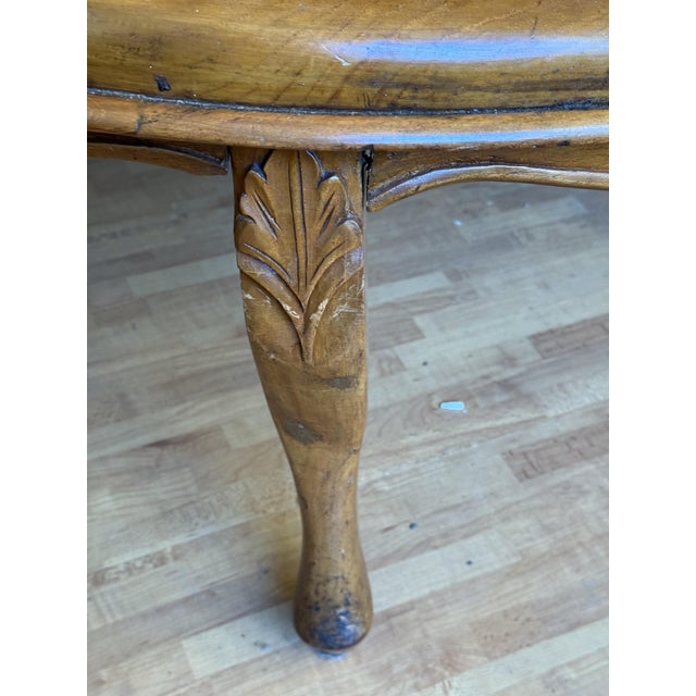 Indonesian Round Wooden Carved Coffee Table, 1920s For Sale - Image 4 of 18