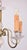 Vintage Five-Arm Chandelier in Brass and Glass For Sale - Image 3 of 5