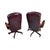 1994 Classic Leather Burgundy Top-Grain Leather Tufted Executive Swivel Chairs – Pair For Sale - Image 4 of 12
