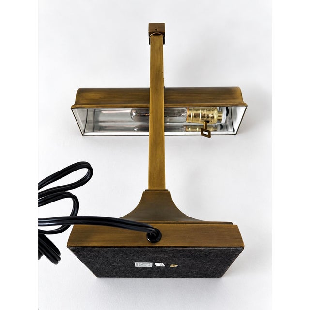 2010s Aged Brass Bankers or Library Lamp For Sale - Image 9 of 18