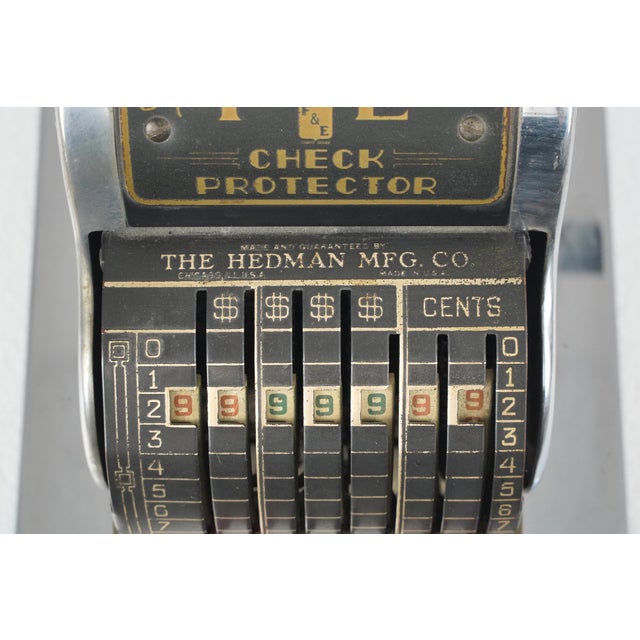 Mid 20th Century Vintage Mechanical F & E Check Protecter For Sale - Image 5 of 11