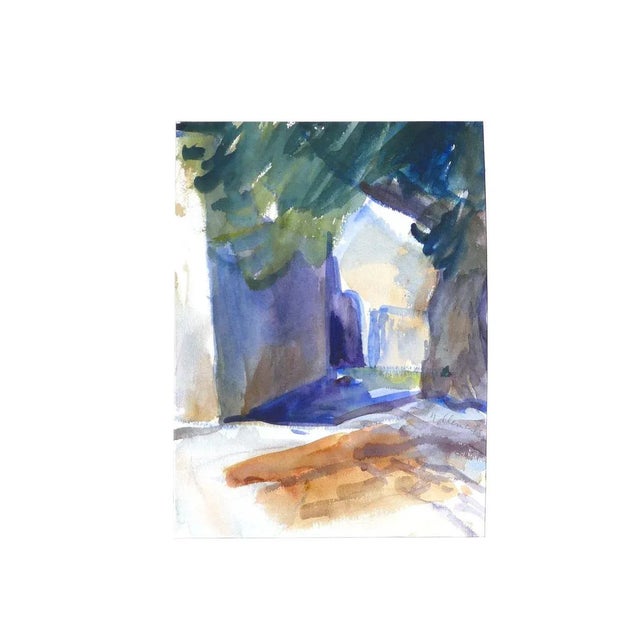 Shadow and Tree is an original watercolor on paper, realized between 1986 and 1988 by Armin Guther. Very good condition....