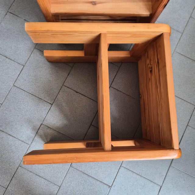 1970s Vintage Pine Side Tables, 1970s, Set of 4 For Sale - Image 5 of 15