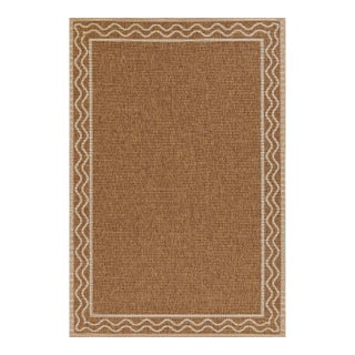 Erin Gates by Momeni Saybrook Ripple Natural Indoor/Outdoor Area Rug 2'7" X 7'6" Runner For Sale