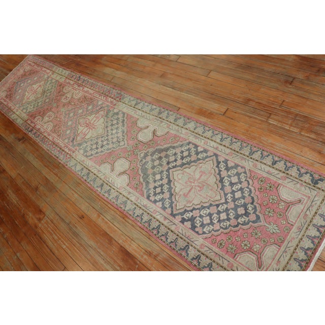 Pink Narrow Vintage Khotan Runner - 2'3" x 10'7" For Sale - Image 9 of 11
