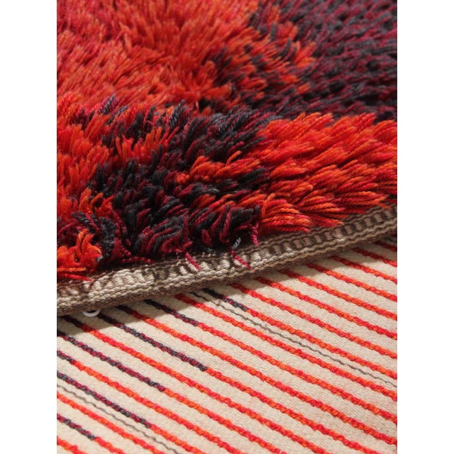 Swedish Abstract Knotted Pile Wall Wool Rug, 1960 For Sale - Image 4 of 6
