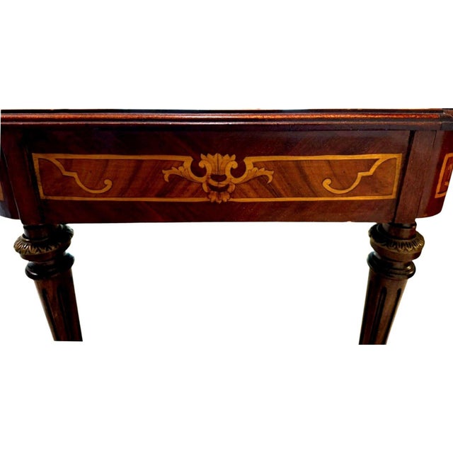 Wood Antique Louis XVI Revival Musical Trophy Marquetry Coffee Table, C. 1890–1910 For Sale - Image 7 of 14