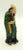 1892-1904 large Chinese mud man figure, an elder with staff in flowing green & yellow robe. Stamped "China". Apparent...