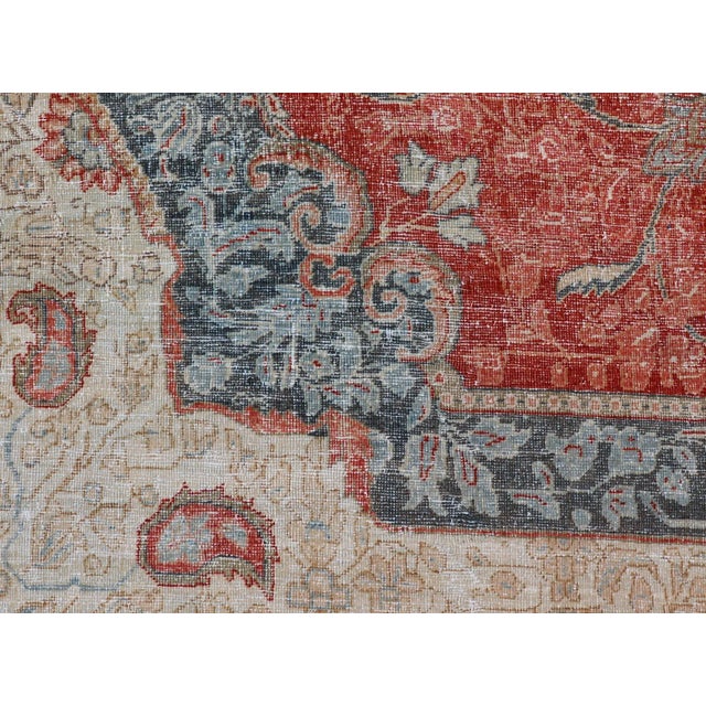 Large Antique Rug With Central Medallion and Regal Design 12'4 X 20'4 For Sale - Image 11 of 17