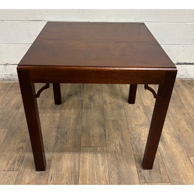 Chippendale Vintage Qing or Ming Dynasty Style Chinoiserie Style Square Coffee Table For Sale - Image 3 of 10