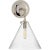 Transitional Thomas O'Brien for Visual Comfort Signature Katie Small Conical Sconce in Polished Nickel with Seeded Glass For Sale - Image 3 of 4