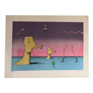 Finn Mickelborg, Surreal Figures, 2000s, Lithograph For Sale