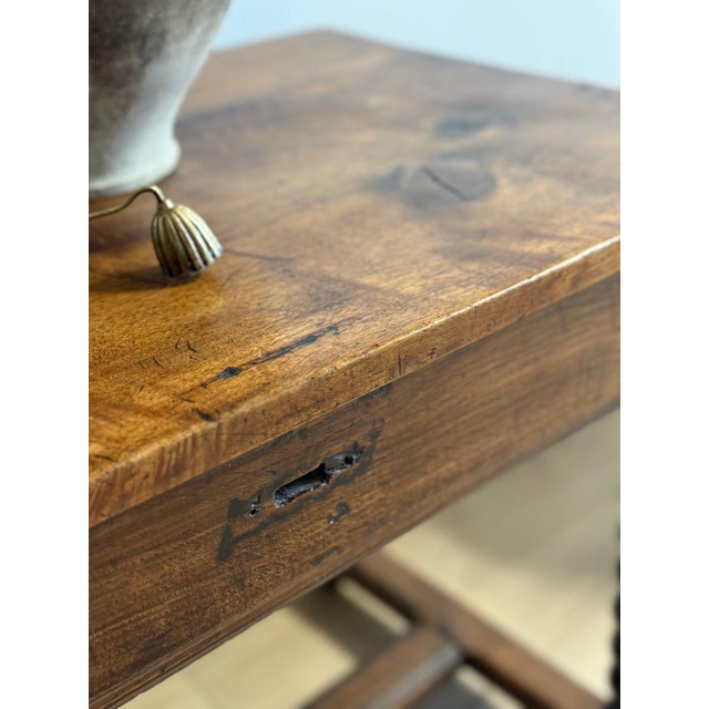 18th c. French Walnut Bobbin Table For Sale - Image 4 of 11