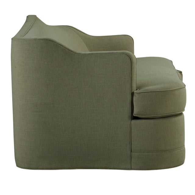 The Chairish Collection Aveline Sofa, Moss Linen For Sale - Image 4 of 8