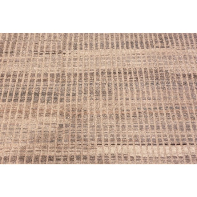 Large Taupe Color Modern Moroccan Area Rug, Country of Origin: Afghanistan, Circa Date: Modern