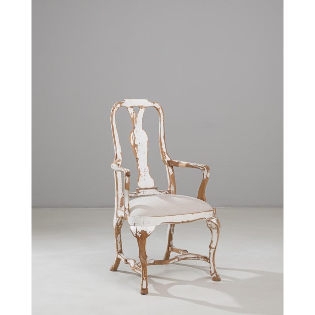 20th Century Swedish Rococo Revival Wood Patinated Dining Chair For Sale In Greensboro - Image 6 of 18